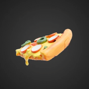 Cartoonish Pizza Slice