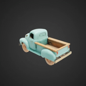 Low-Poly Vintage Pickup Truck