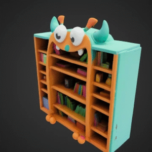 Cute Cartoon Bookshelf