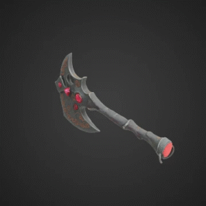 Dwarven Ruby-Encrusted Battle Axe