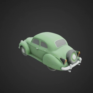 Low-Poly Vintage Car