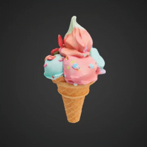 Whimsical Ice Cream Cone