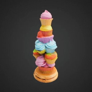 Artistic Cupcake Tower