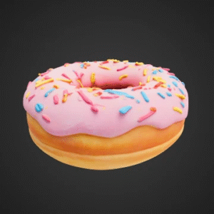 Playful Donut with Sprinkles