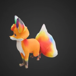 Joyful Rainbow Fox